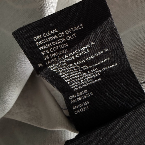 Cos short-sleeve midnight blue cotton shirt with black and gray detail - Picture 3 of 4